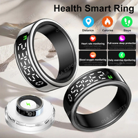 Men Women Smart Ring Multiple Exercise Modes Pedometer 5ATM Waterproof Health Sleep Monitor Fitness Rings With Charging Case New