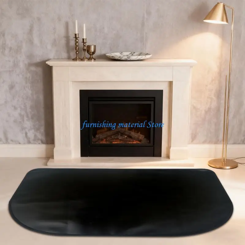 Y5GD Fireplaces Rug Heat Resistant Mat for Indoor Outdoor Use Stove Pad