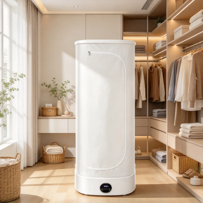 Foldable Clothes Dryer, Touch Control Warm Air Cabinet with 3D Air Duct, Quiet Constant Heat for Home Garment Care Laundry Use