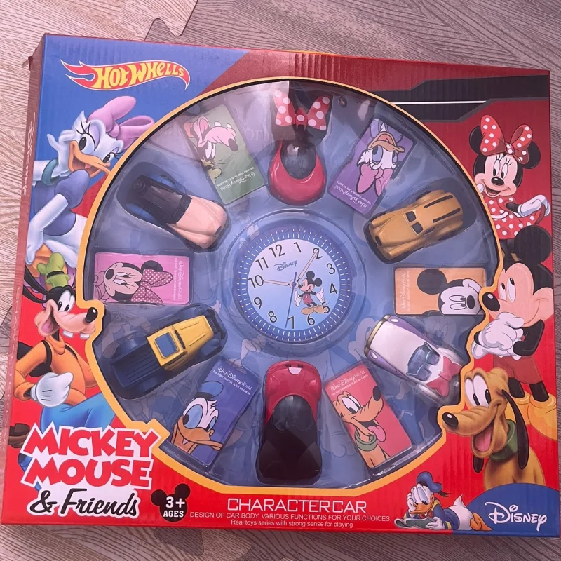 Hot Wheels Cartoon Car Toy Mickey Mouse & Friends Characters Car Mickey Minnie Donald Duck Daisy Car Model Kids Collectible Gift