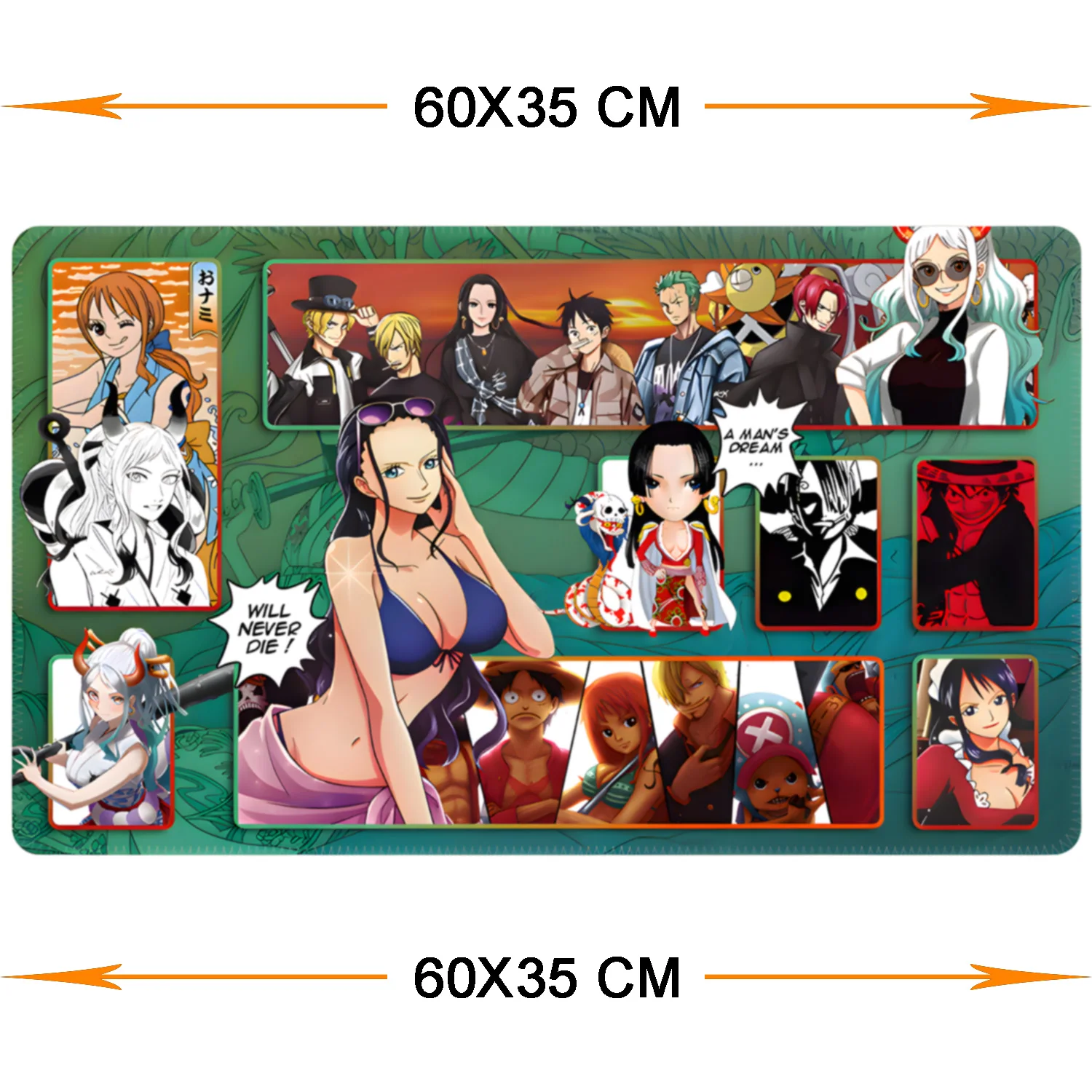 New One Piece Cards Playmat Single Double Person 60cm 35cm Roronoa Zoro