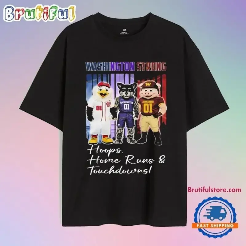 Wash ington Commanders x Nationals Huskies Washi ngton T shirt