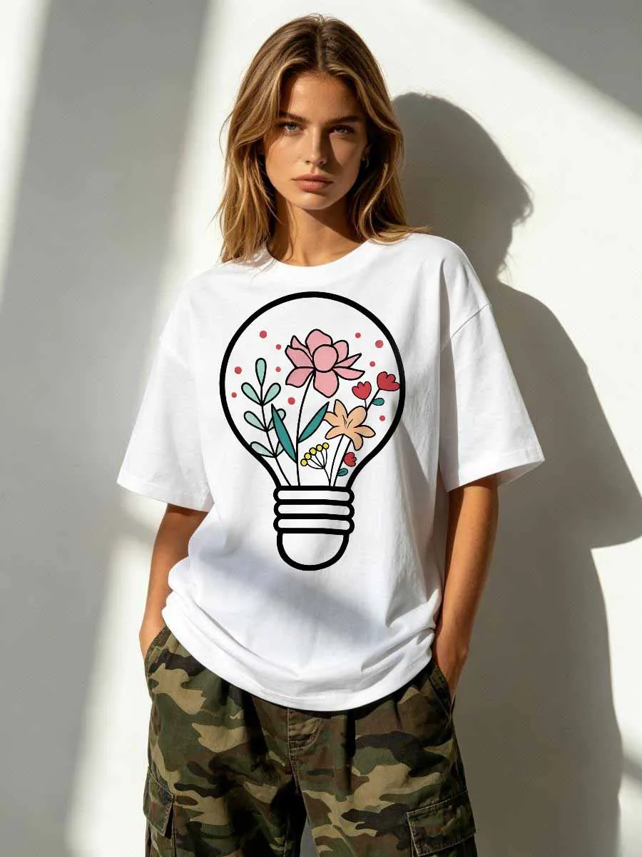 T-shirts en soie à coupe carrée, à motifs variés, aux couleurs vives, aux motifs lumineux festifs, aux motifs hypnotiques, révolutionnaires, incontournables et innovants, collection Spectacle d'automne