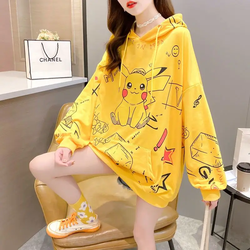 2024 New Cospaly Anime Pikachu Plush Hoodie Cute Cartoon Student Sweatshirt Adult Personalised Jacket Halloween Costume Top