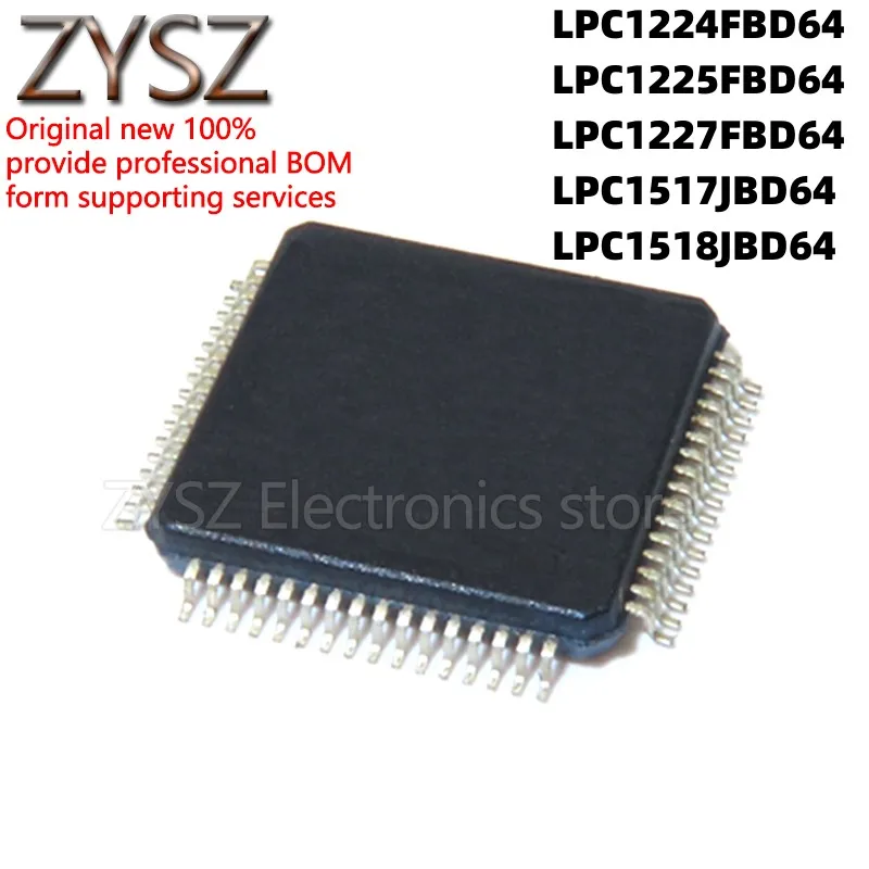 

5PCS LPC1224/1225/1227/1517/1518 FBD/JBD/64/E/101/121/301 QFP64