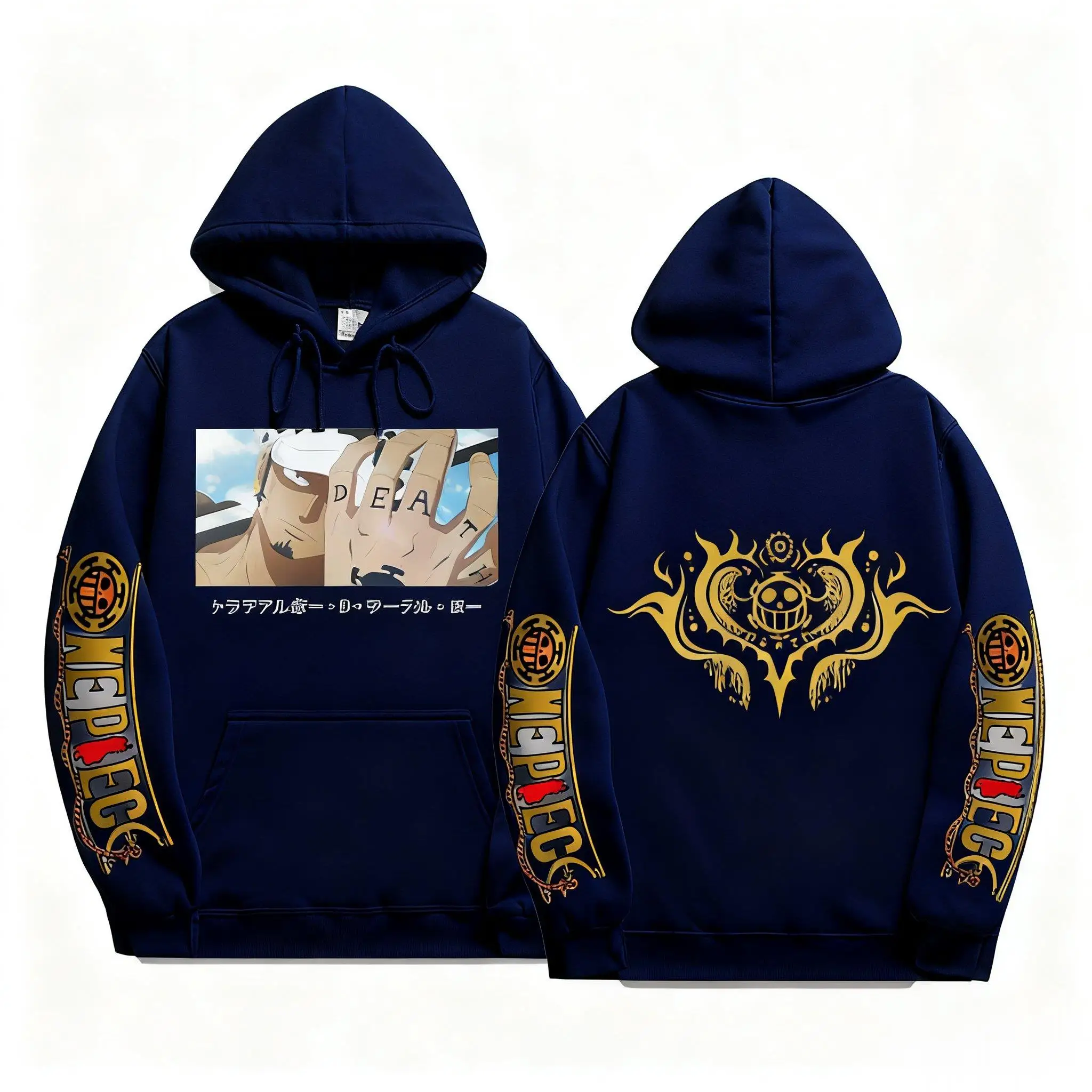 Felpa con cappuccio con stampa Anime One Piece Giacca casual Cosplay 2026 Autunno Inverno Nuove donne degli uomini Streetwear Pullover in cotone unisex