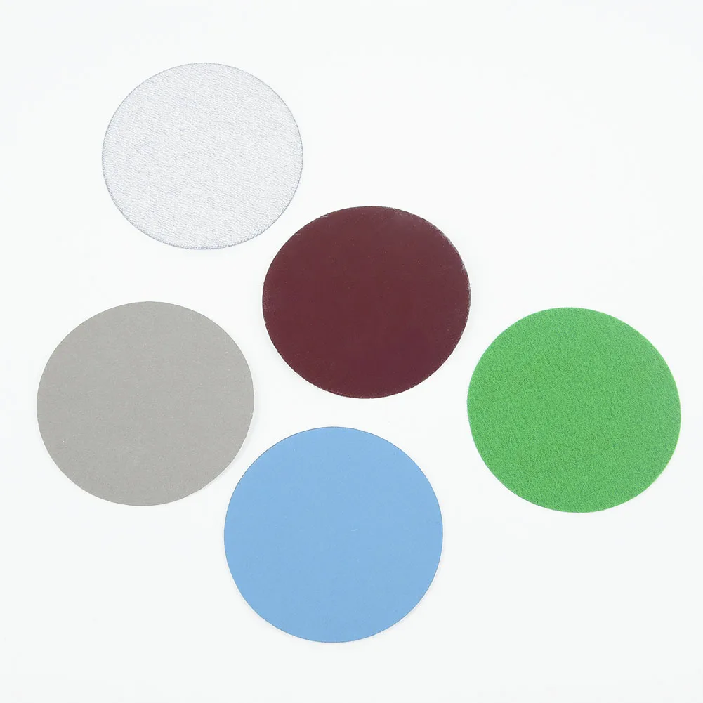 25 قطعة/30 قطعة 3in 75 مللي متر الرملي أقراص الرطب الجاف المياه الصنفرة 320-5000 حصى هوك وحلقة جولة ساندر القرص جلخ أدوات ساندر جزء