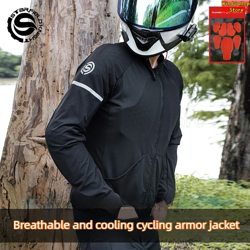 Motorcycle Armor Clothing Men Women Summer CE Class Cycling Clothing Mesh Locomotive Breathable Soft Armor Protector
