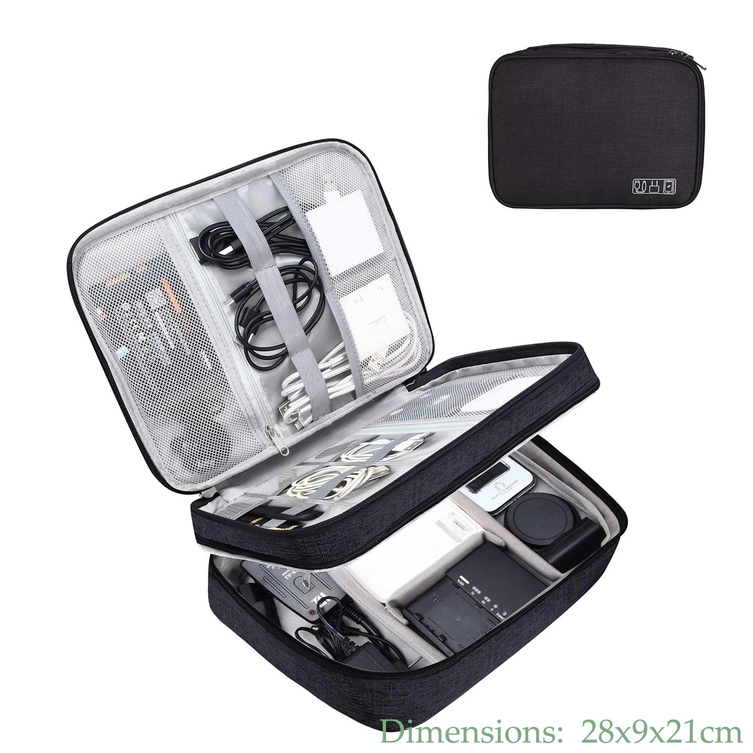 Draagbare reiskabel organizer case kabel opbergtas waterdichte digitale elektronische accessoires organizer voor USB-oplader plug