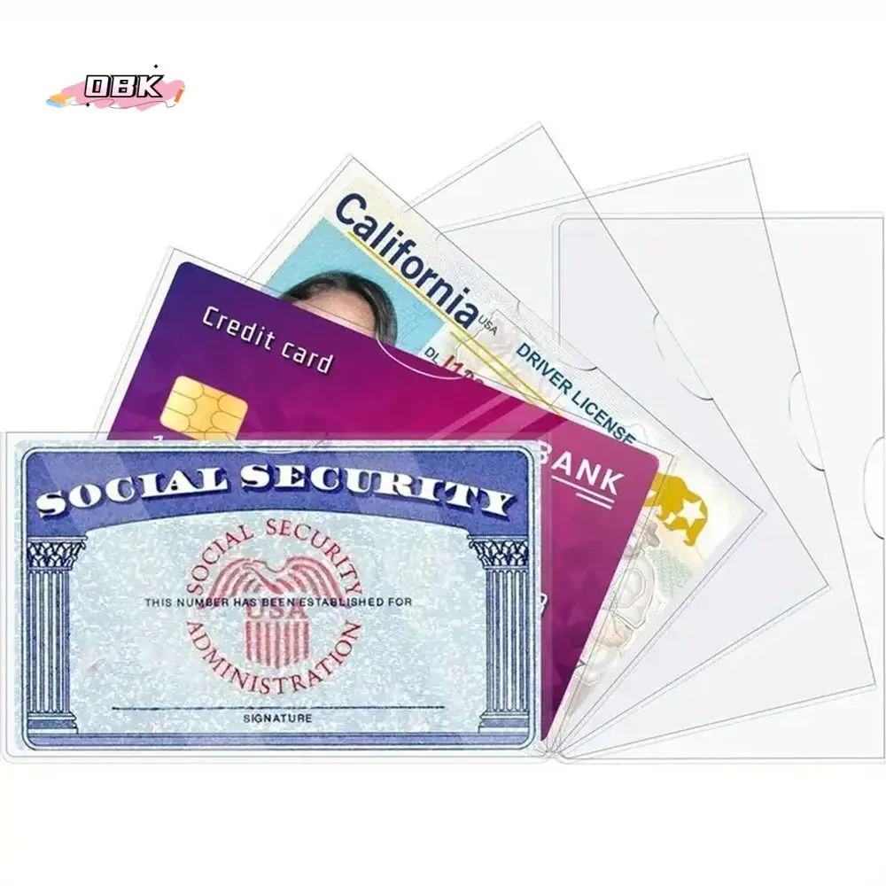 

Waterproof Social Security Card Protector Clear Cover Dustproof Medicare Card Holder Easy to Insert Transparent