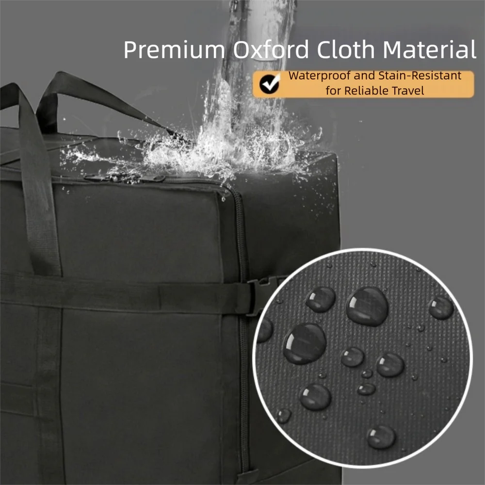 Fashion Large Capacity Travel Duffle Bag Waterproof Oxford Travel Luggage Bag Sports Handheld Folding Messenger Bag Men