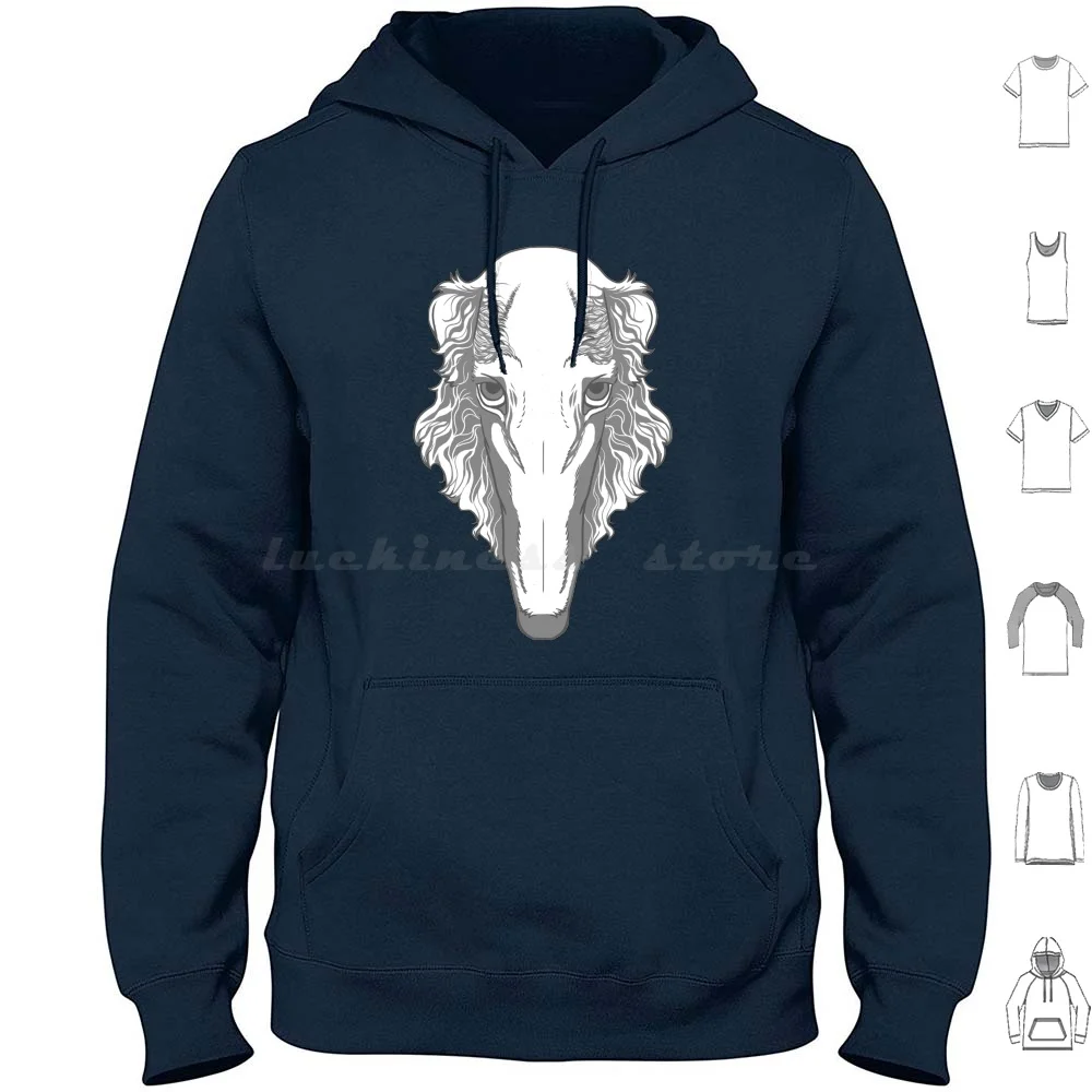 Borzoi Hoodies Long Sleeve Borzoi Russian Wolfhound Sighthounds Sighthound Dogs Canine