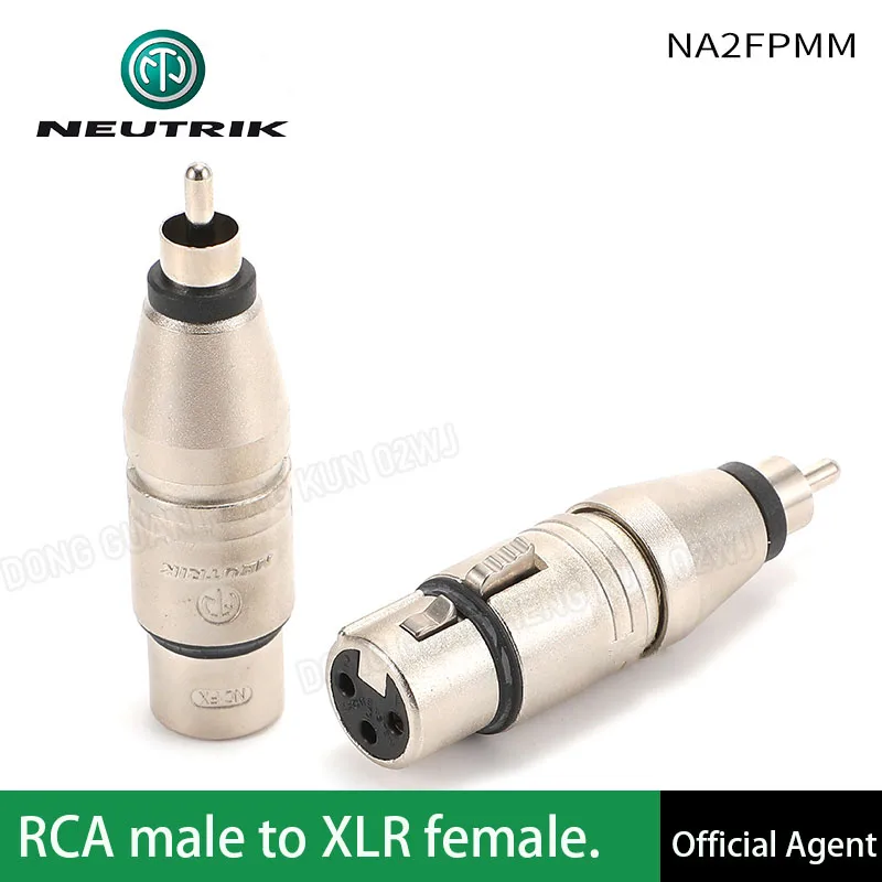 NA2FPMM XLR Female to RCA Male Adapter Balanced to Unbalanced Audio Converter High Quality Original for Professional Audio