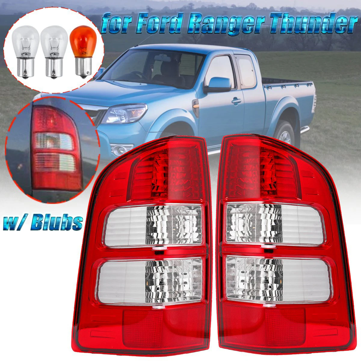 

For Ford Ranger Thunder Pickup Truck 2006 2007 2008 2009 2010 2011 Car Left/Right Rear Tail Light Assembly Brake Lamp With Bulbs