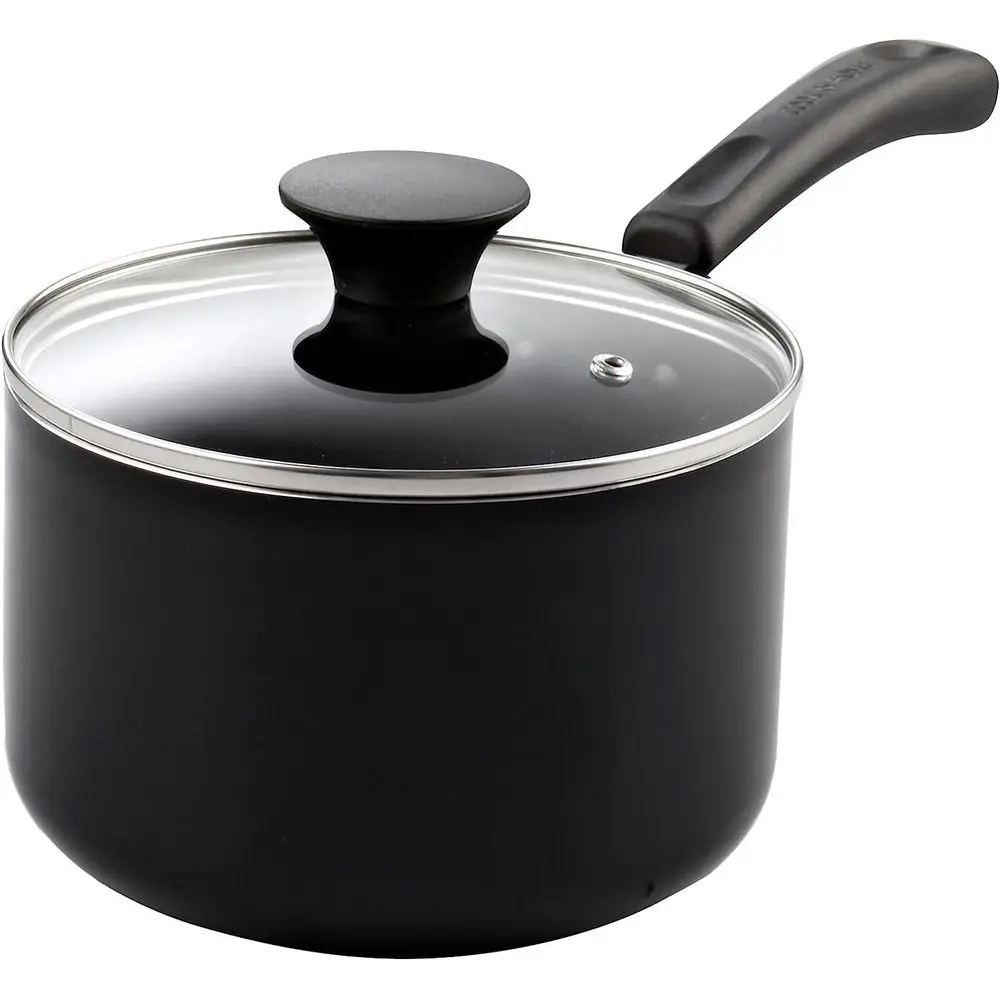 3 Quart Nonstick Saute Pan with Glass Lid, Non Stick Sauce Pan, Multi-pose Milk Chocolate Cooking Pot with Stay-Cool Handle