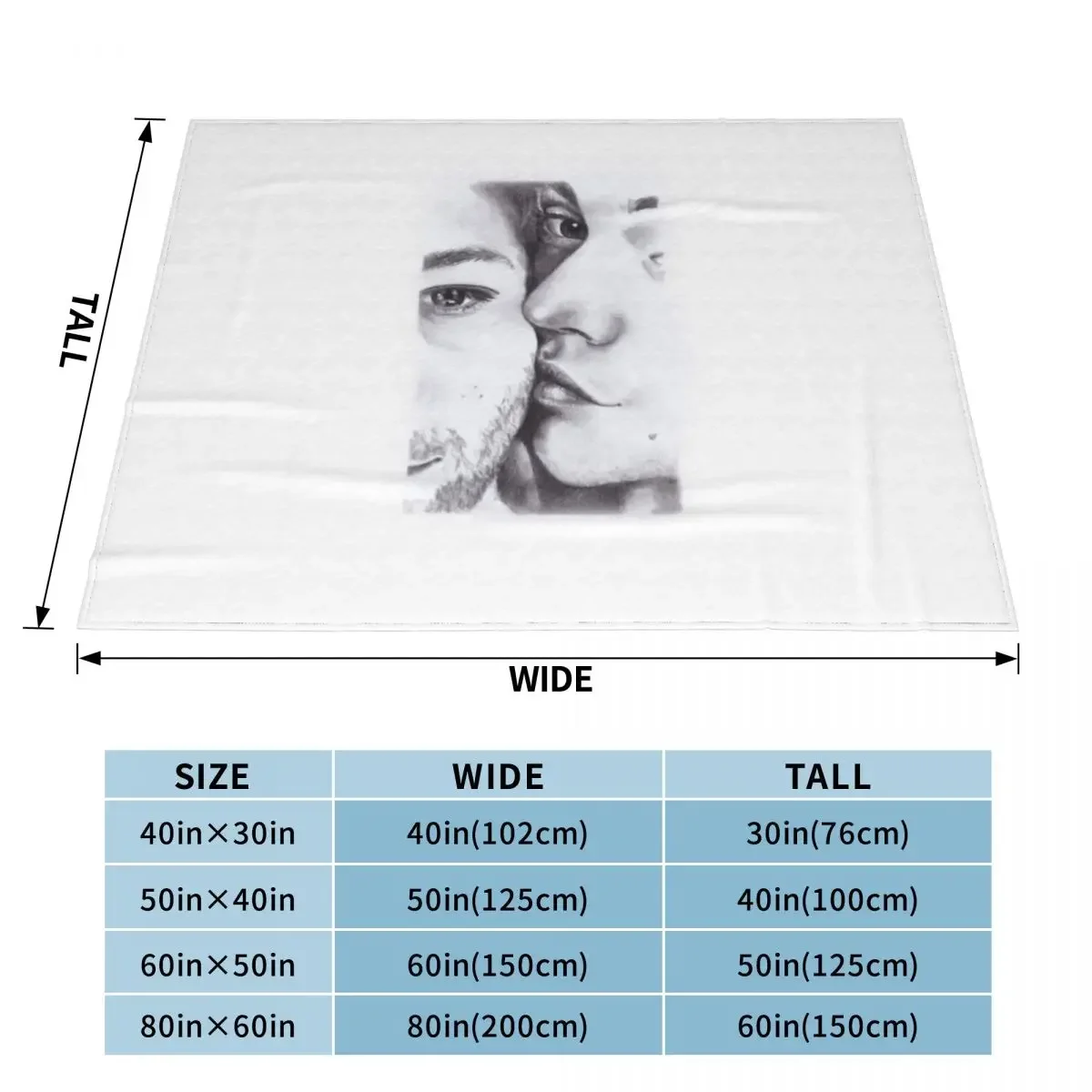 Larry Kiss Throw Blanket Custom Camping sofa bed Sleeping Bag Blankets