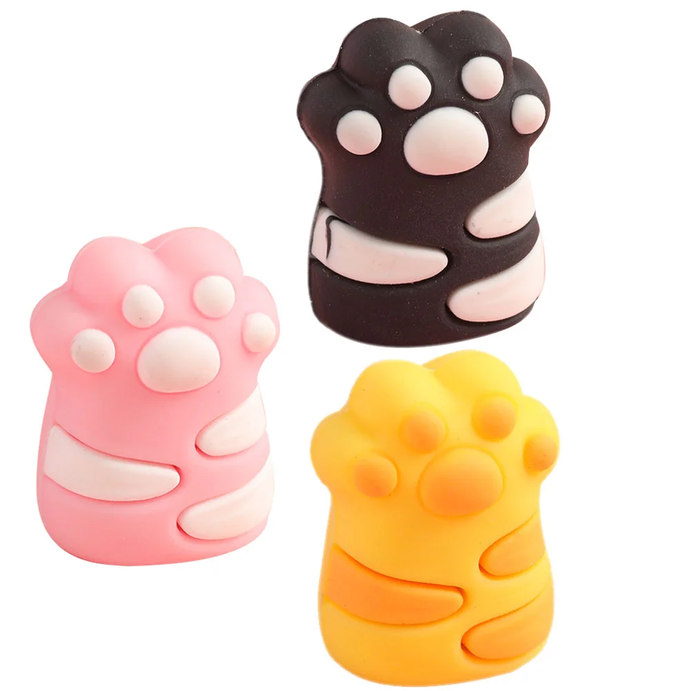 3 Pcs Cat Pencil Sharpener Adorable Sharpeners for Kids Cartoon Crank Hand Manual