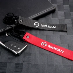 1Pcs Car Style Nylon Metal Key Ring Streamer Key Chain Accessories For Nissan Nismo X-Trail Murano Tiida Sylphy Altima Note J10