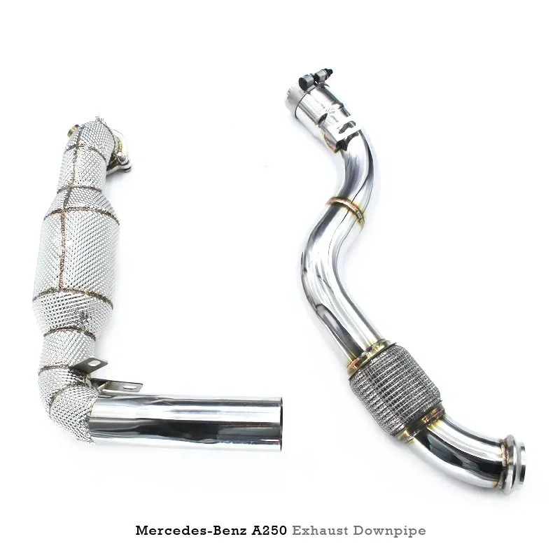 

Section High flow Pipes branch downpipe Exhaust Pipe with for A250 2.0T 2014