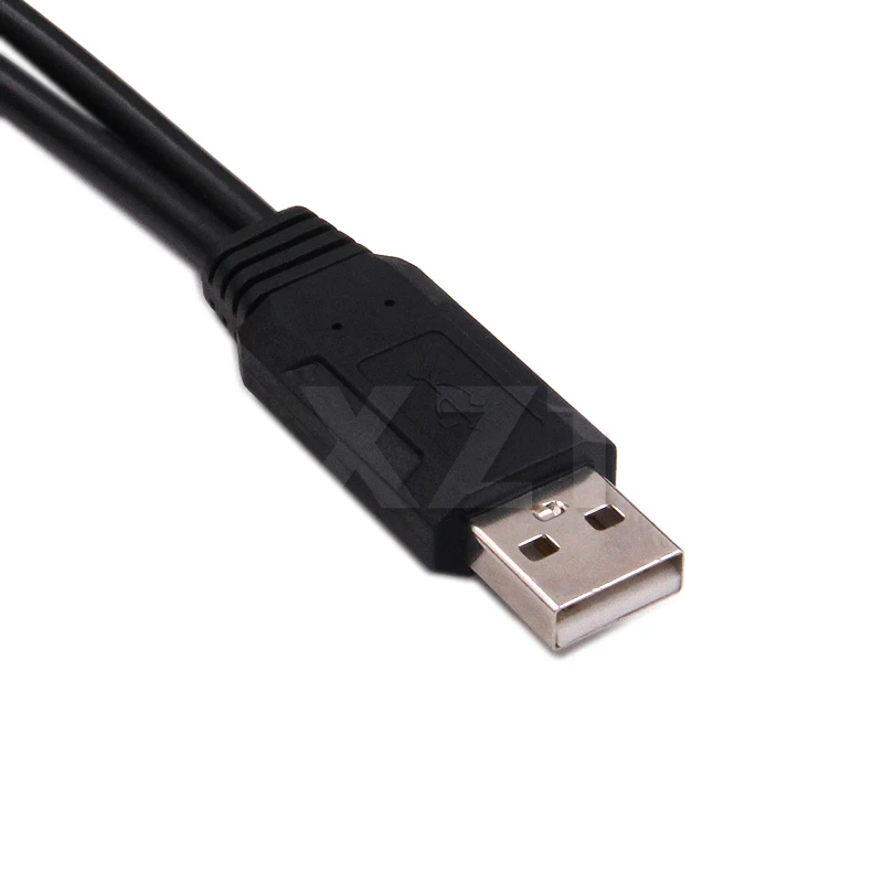 2 منفذ USB2.0 Hub USB 2.0 ذكر إلى 2 المزدوج USB أنثى جاك الفاصل محور الطاقة سلك مهايئ لكابل هاتف الكمبيوتر المحمول
