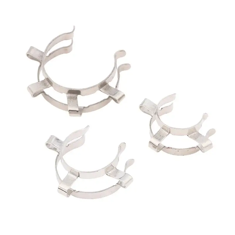 Stainless Steel Standard Ground Mouth Clip Caliber 14#19#24#29#34#45# Laboratory Clamp Heat Resisting Ground Clip Adapter
