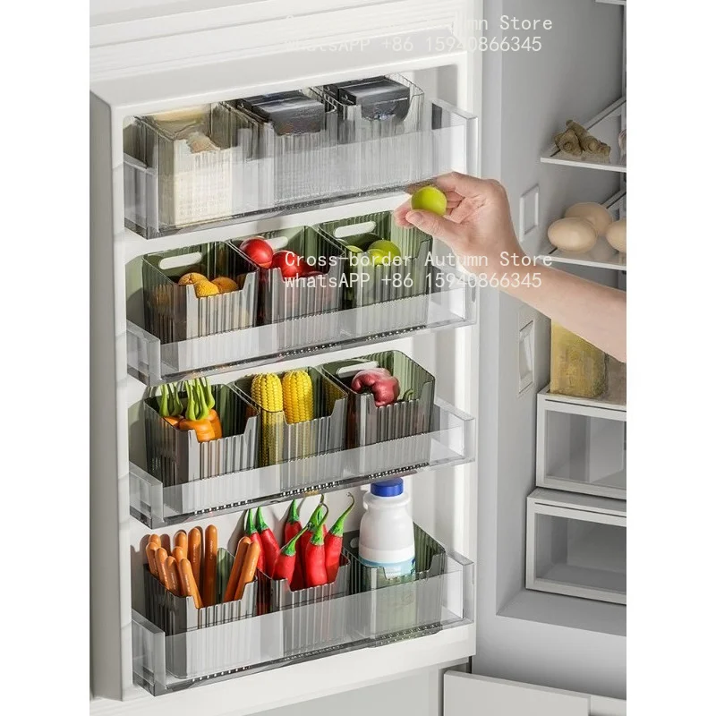 side door storage box sub-packaging and finishing artifact door inner fresh-keeping box ginger garlic storage box kitchen