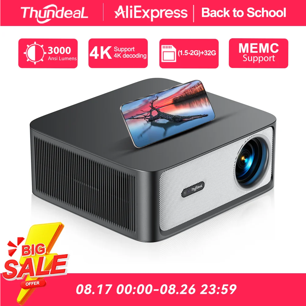 ThundeaL TD98Pro Full HD 1080P Tragbarer Projektor Android 4K WiFi TD98 Pro 2G 32G Proyector Smart Video Heimkino Gaming Strahl