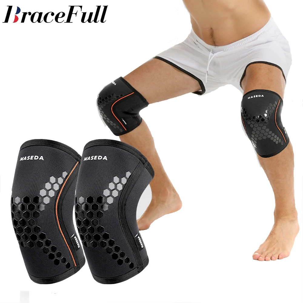 

1Pair Knee Sleeves - Knee Compression Sleeve Support for Squats, Weightlifting, and Powerlifting 7mm Neoprene Sleeves