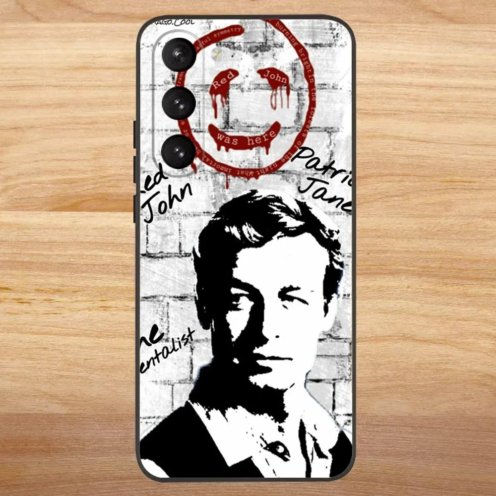 The Mentalist Red John Simon Baker Phone Case For Samsung S23,23,22,30,21,10,9,Note20 Ultra,Lite,Ultra,5G,Plus,FE Soft Case