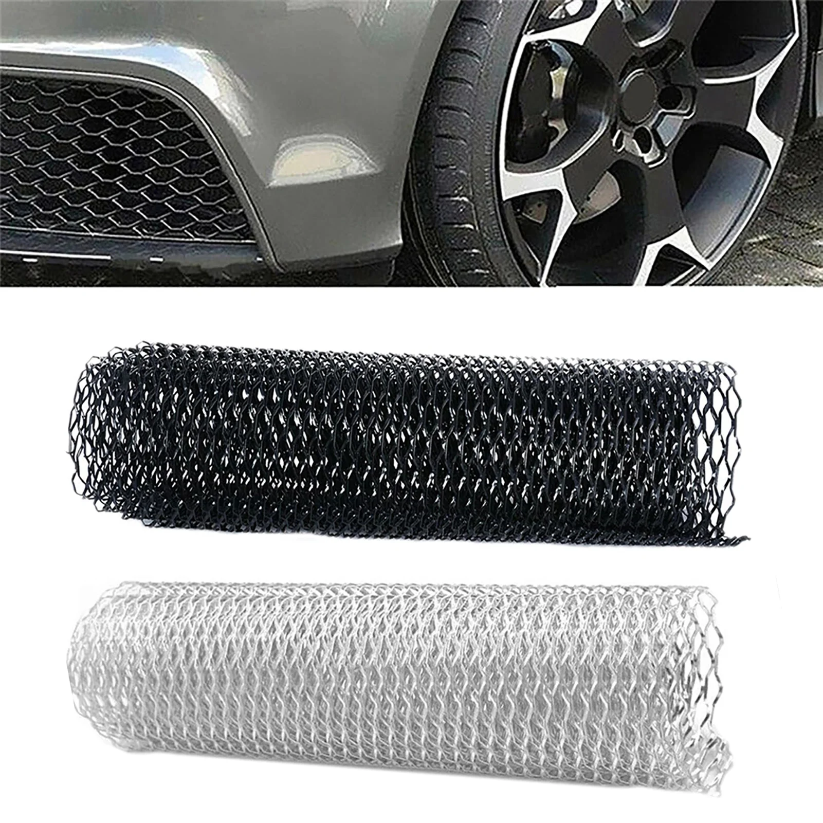 Grill Mesh For Automotive Universal Black Aluminum Racing Grille Universal Car Bumper Vent Mesh Grilles Aluminum Alloy