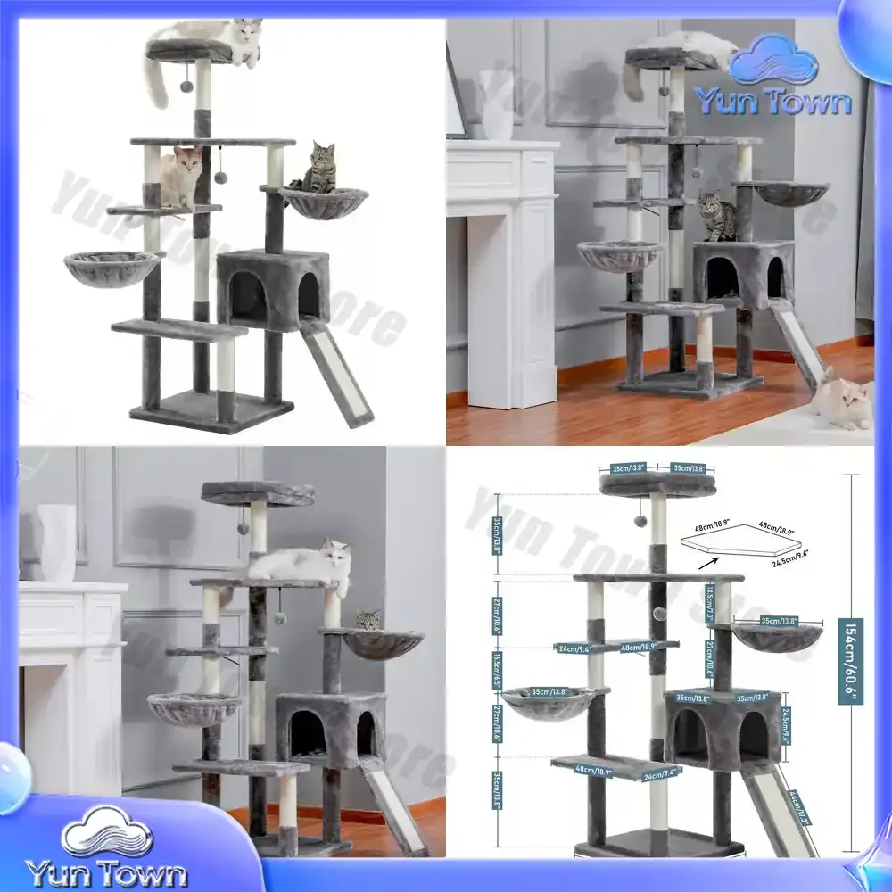 US Warehouse Multi-level Large Cat Tree House Cat Tree Scratcher Cat Climb Tower