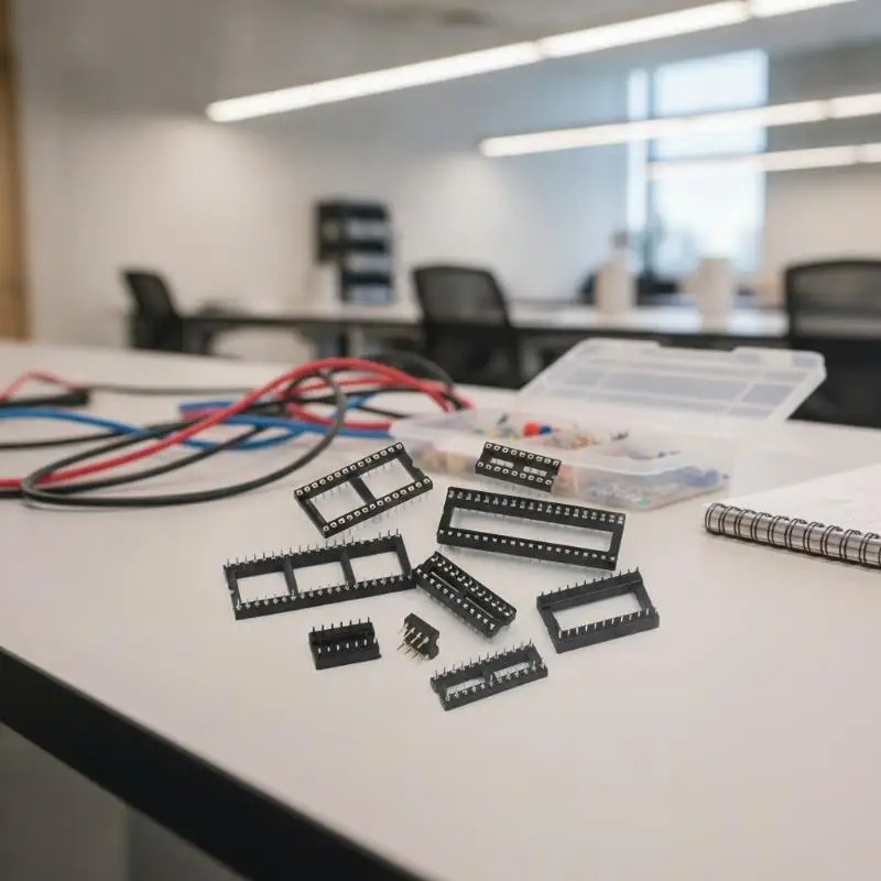 10Pcs DIP6 DIP8 DIP14 DIP16 DIP18 DIP20 DIP28 DIP40 Pins Round Hole IC Socket Connector DIP 6 8 14 16 18 20 24 28 40 Pin Socket