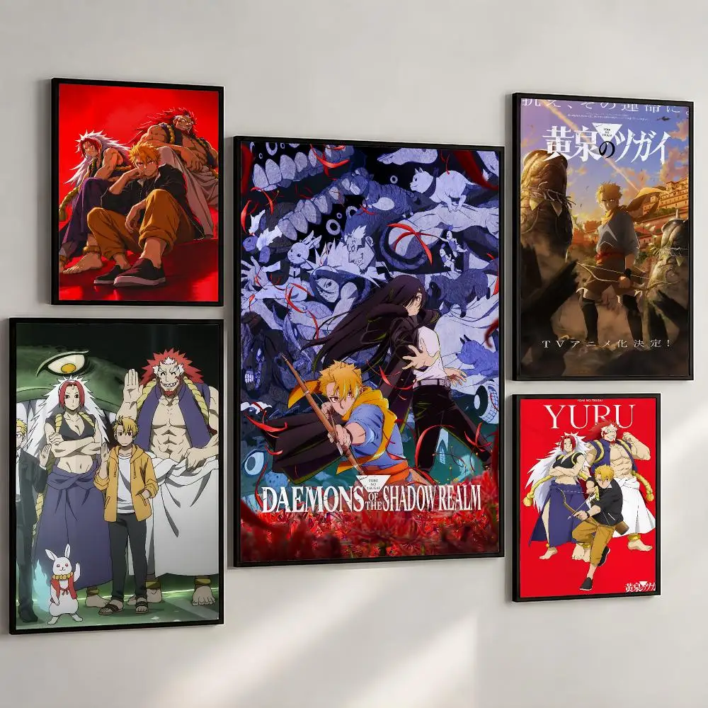 Anime Daemons Of Shadow Realm Fantasy Poster PP Wall Art Print Removable Water-Resistant Home Decor for Bedroom Apartment Gift