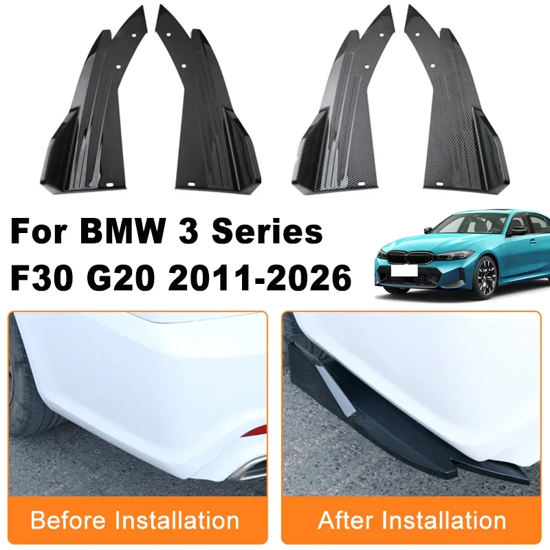 

Car Rear Bumper Spoiler Lip Diffuser Side Skirt Splitter Wrap Angle Anti-Crash Protection For BMW 3 Series F30 G20 2011-2026