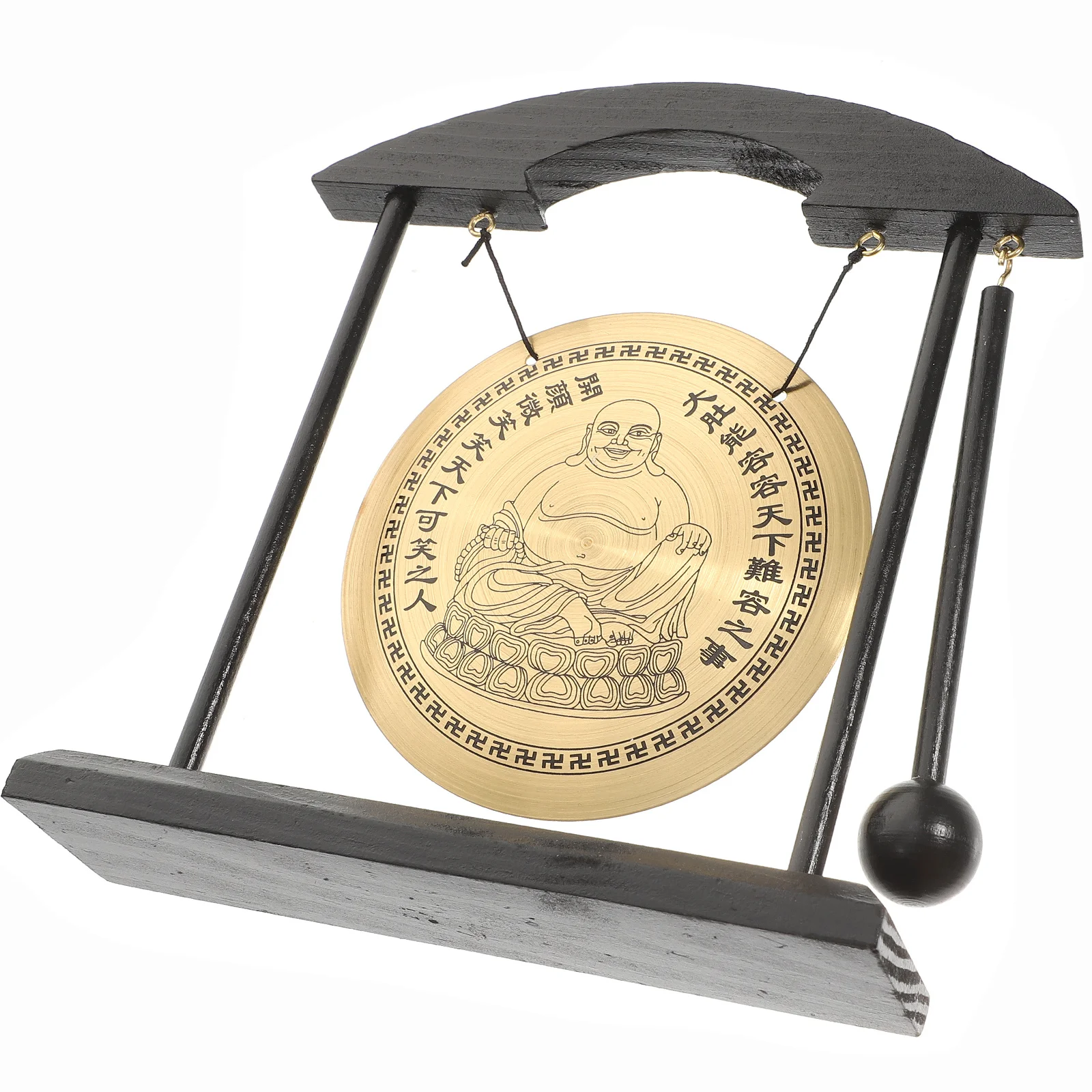 

Vintage Alloy Gong Desktop Decor Exquisite Craft Home Tabletop Ornament Unique Cultural Adornment for Indoor Outdoor