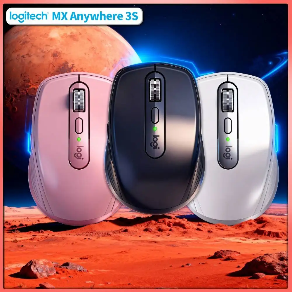 High-Performance MX Anywhere 3S - 8000 DPI Darkfield, Hyper-Scroll, Silent Click, Great for Pet Warehouse & Stock Work