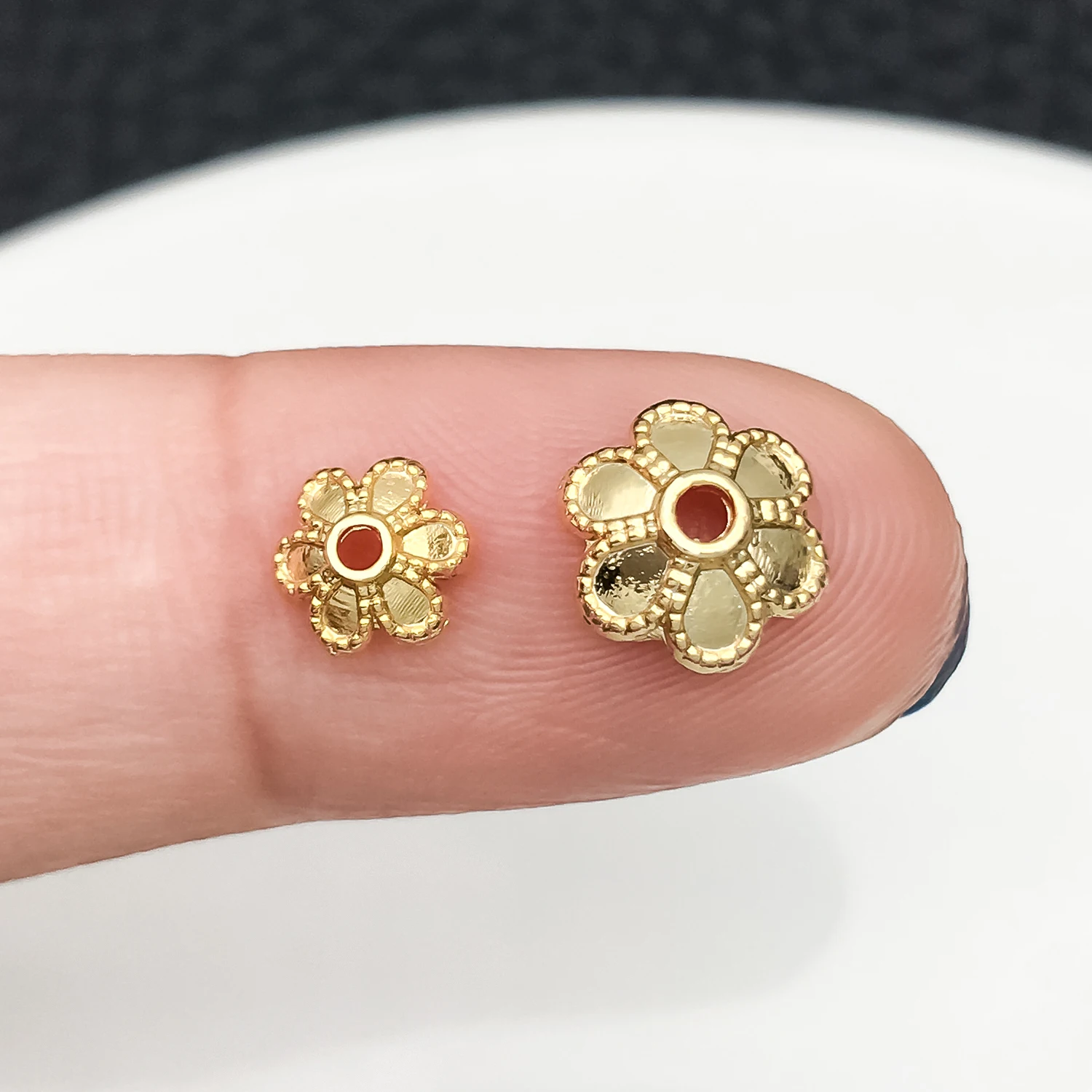 10 Stück 6/8 mm 18 Karat vergo – Bead Cap Flower Bewertung und Preis