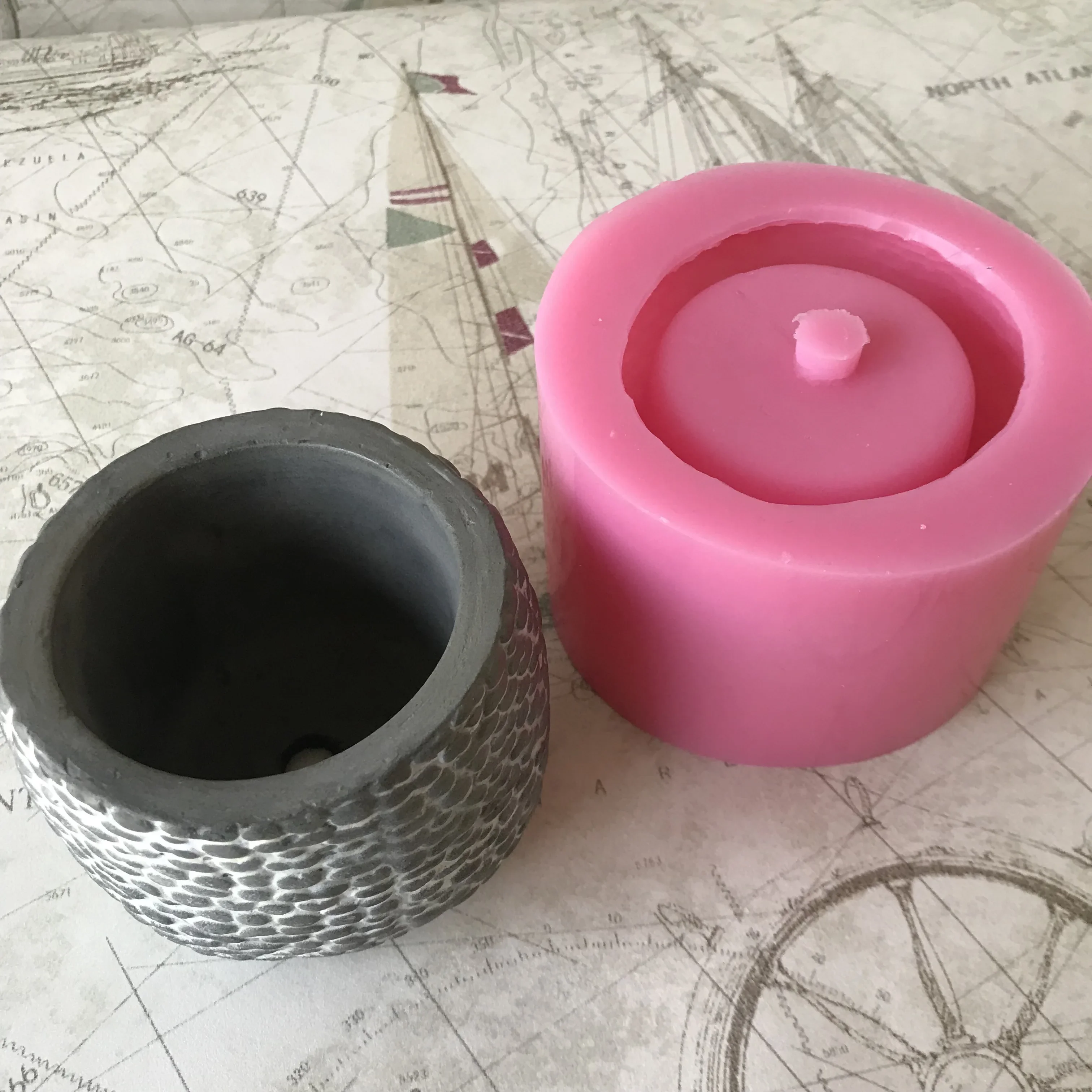 DIY Creative Concrete Planter Silicone Pot Molds, Small Cement, Handmade Clay Flowerpot Mould, Home Desktop Decorating