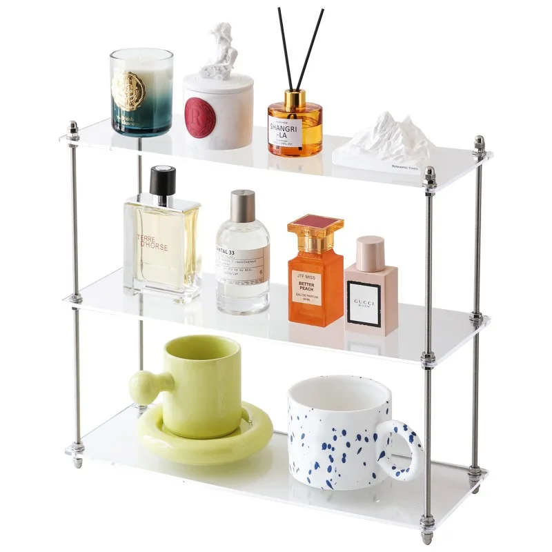 

Acrylic Dustproof Storage Rack Cosmetic Desktop Storage Lipstick Perfume Rack Perfume Multi-Layer Acrylic Storage Kitchen Office