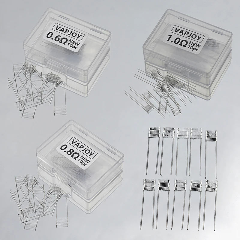 10 Stuks DIY Rebuild Mesh Coils 0.6/0.8/1.0ohm Spoel Voor vervanging Prebuilt Coil Accessoires