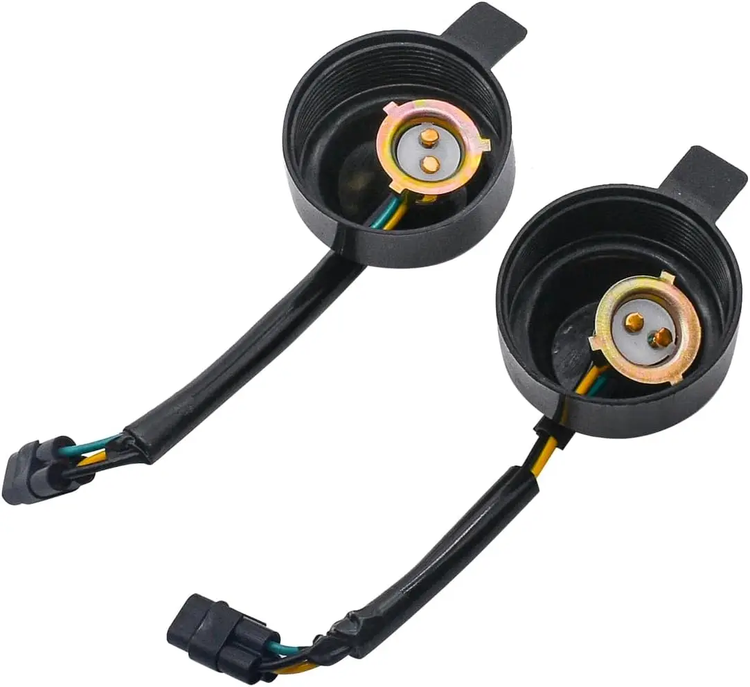 Right & Left Side Headlight Sockets Light Cord Fit for Yamaha Raptor350 700  350R 700Rfor Wolverine 450 for YamahaYFZ450 YFZ450R