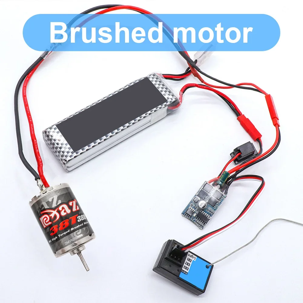 380 38T Brushed RC Motor Brushed Electric Motor with JST Plug High Brushed Motor for Traxxas 7075 Titan RC Car Model Universal