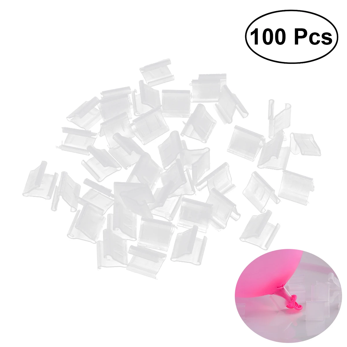 100pcs Balloon Clips V Shape Plastic Sealing Ties For Wedding Birthday Christmas Party Decoration Balloon Fastening Tool