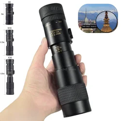 Militar Metal HD Binóculos Poderosos, Longo Alcance, Portátil, Alta Qualidade, Telescópio Profissional, Monocular para Caça, Zoom 10-300X