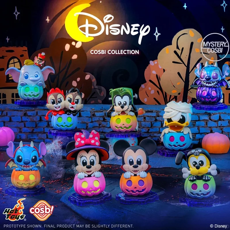 2024 New Disney Anime Mickey Mouse And Friends Pumpkin Series Blind Box Cartoon Splicing Mickey Kids Toys Halloween Gifts