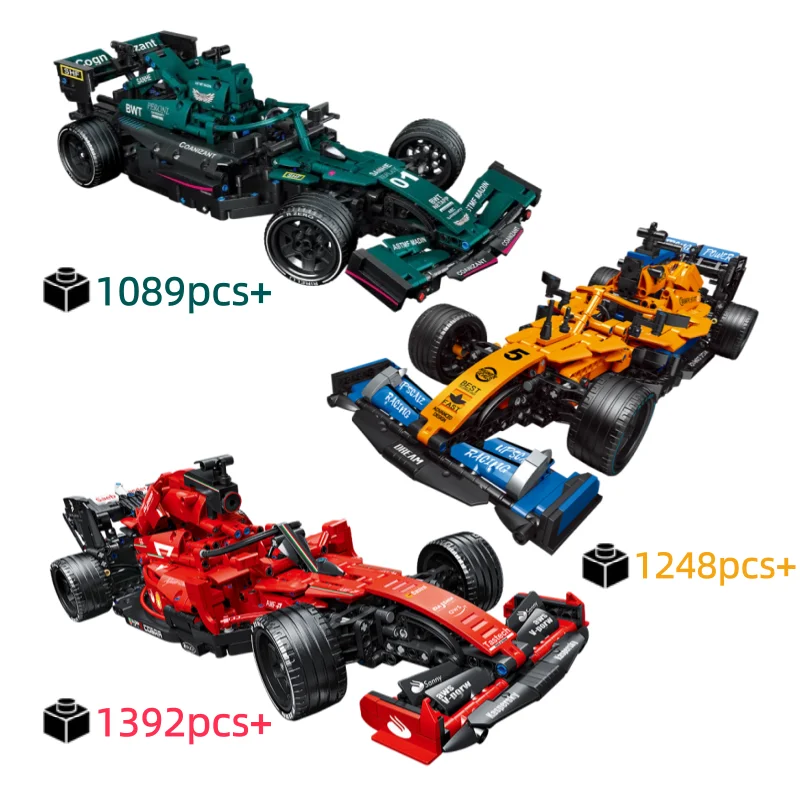 

2026 Creative Technical Racing Car Model Building Blocks Assembly Bricks Dynamic Design STEM Educational Toy for Boys Girls Gift