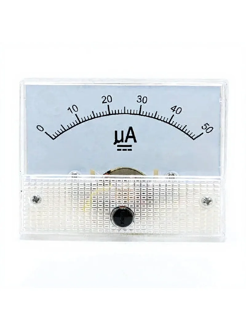 85C1 DC Analog Panel Meter 50uA 100uA 200uA 300uA 500uA Mechanical Pointer Current Gauge