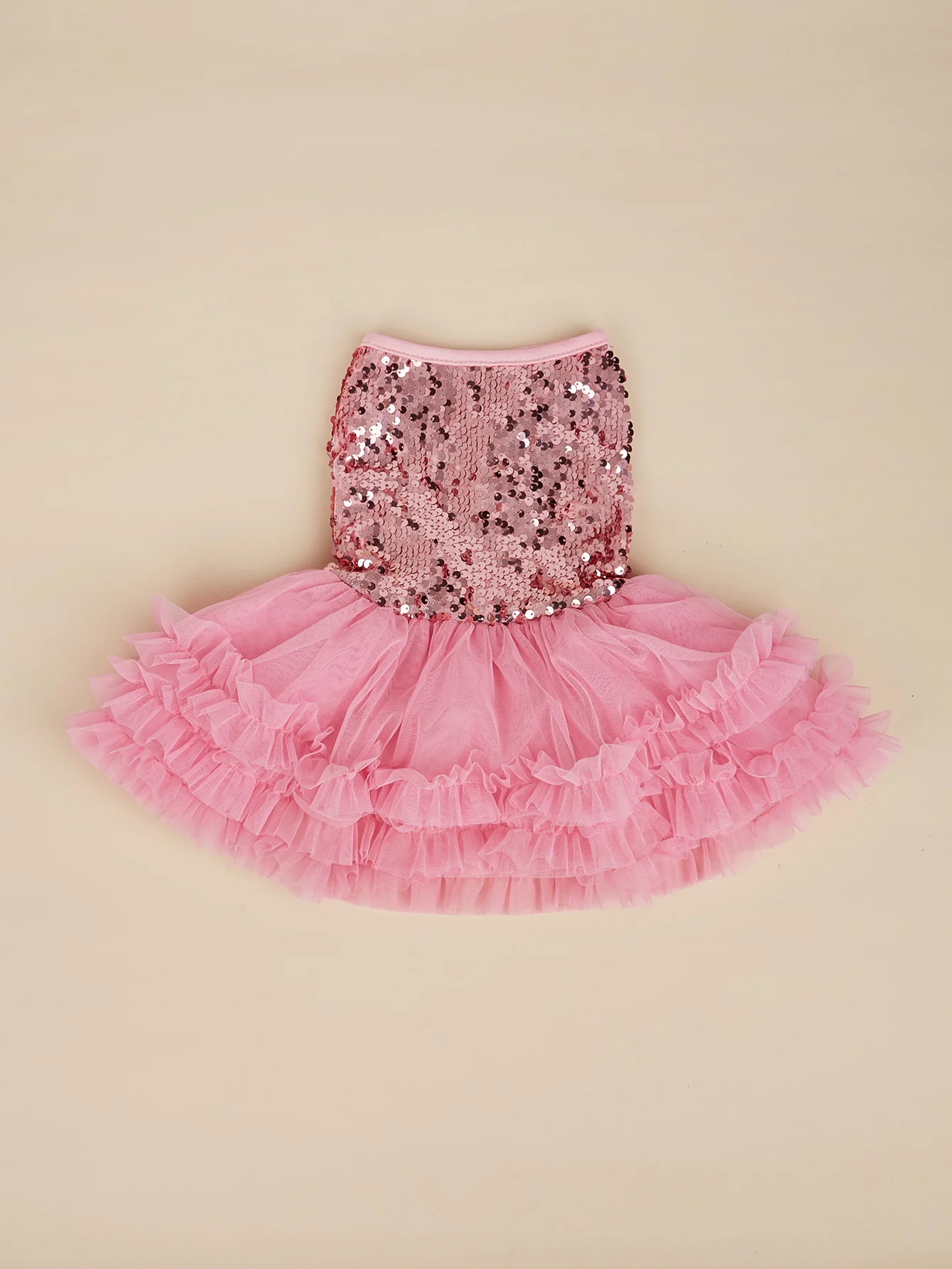 Dog Dress Girl Dog Sleeveless Clothes Sequin Pet Apparel Doggie Tutu with Tulle Cat Clothing Puppy Dresses Doggy Costume