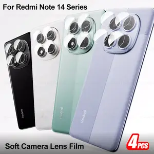 Bilashmart 4 Set HD Camera Lens Protective Glass Redmi Note 14 Pro 5G Camera Protector Xiaomi Redmy Note14 Pro+ Note14Pro Plus 14Pro 4G