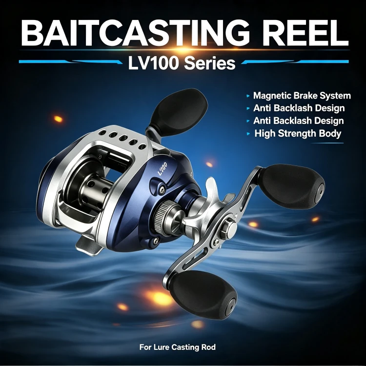Left Right Hand Baitcast Reel Magnetic Brake Anti Backlash Lure Fishing Wheel for Casting Rod Fresh Water Use